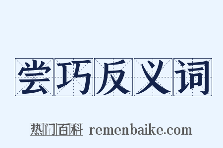 尝巧反义词是什么意思的图片
